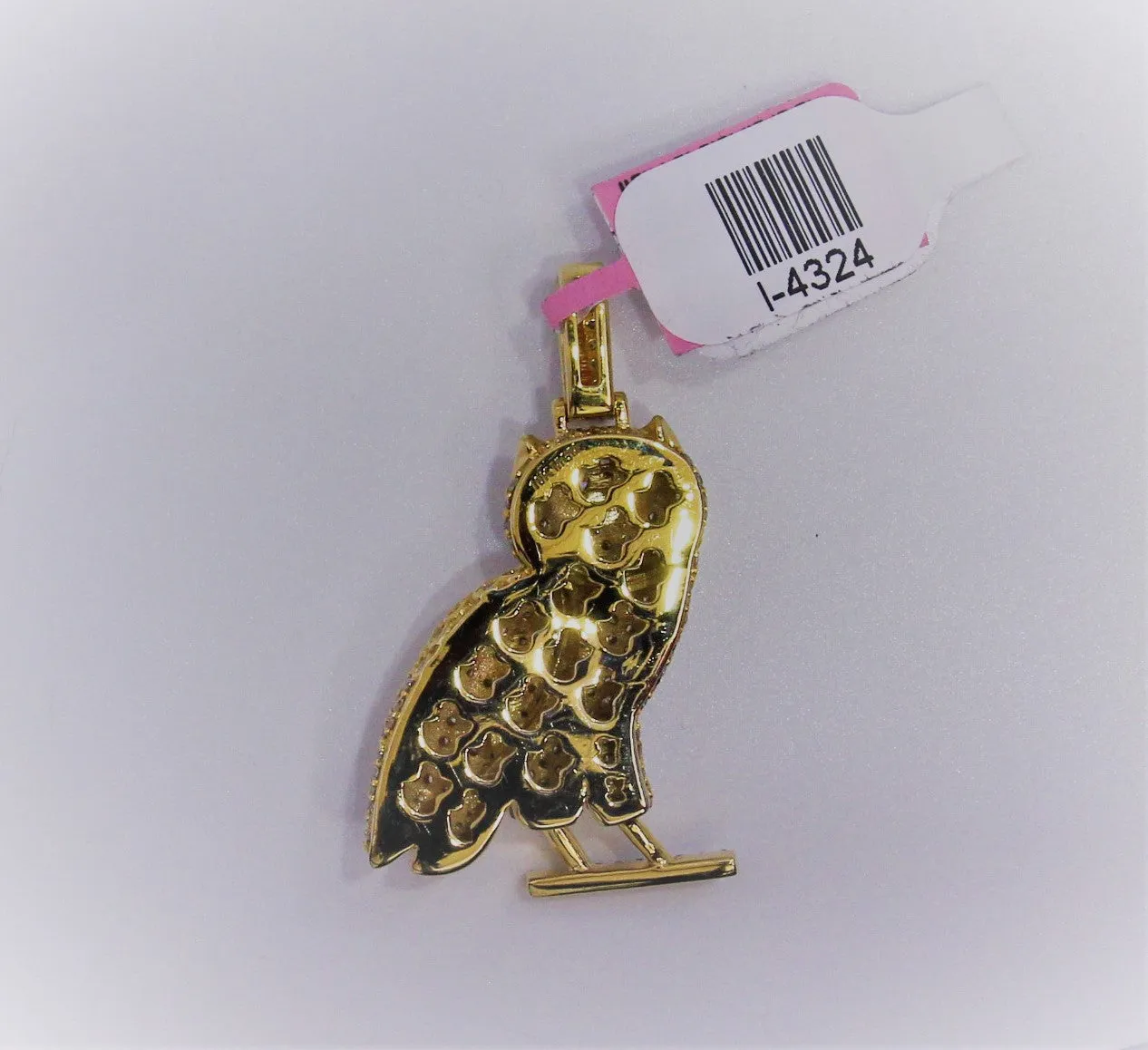 10K Yellow Gold Owl Pendant