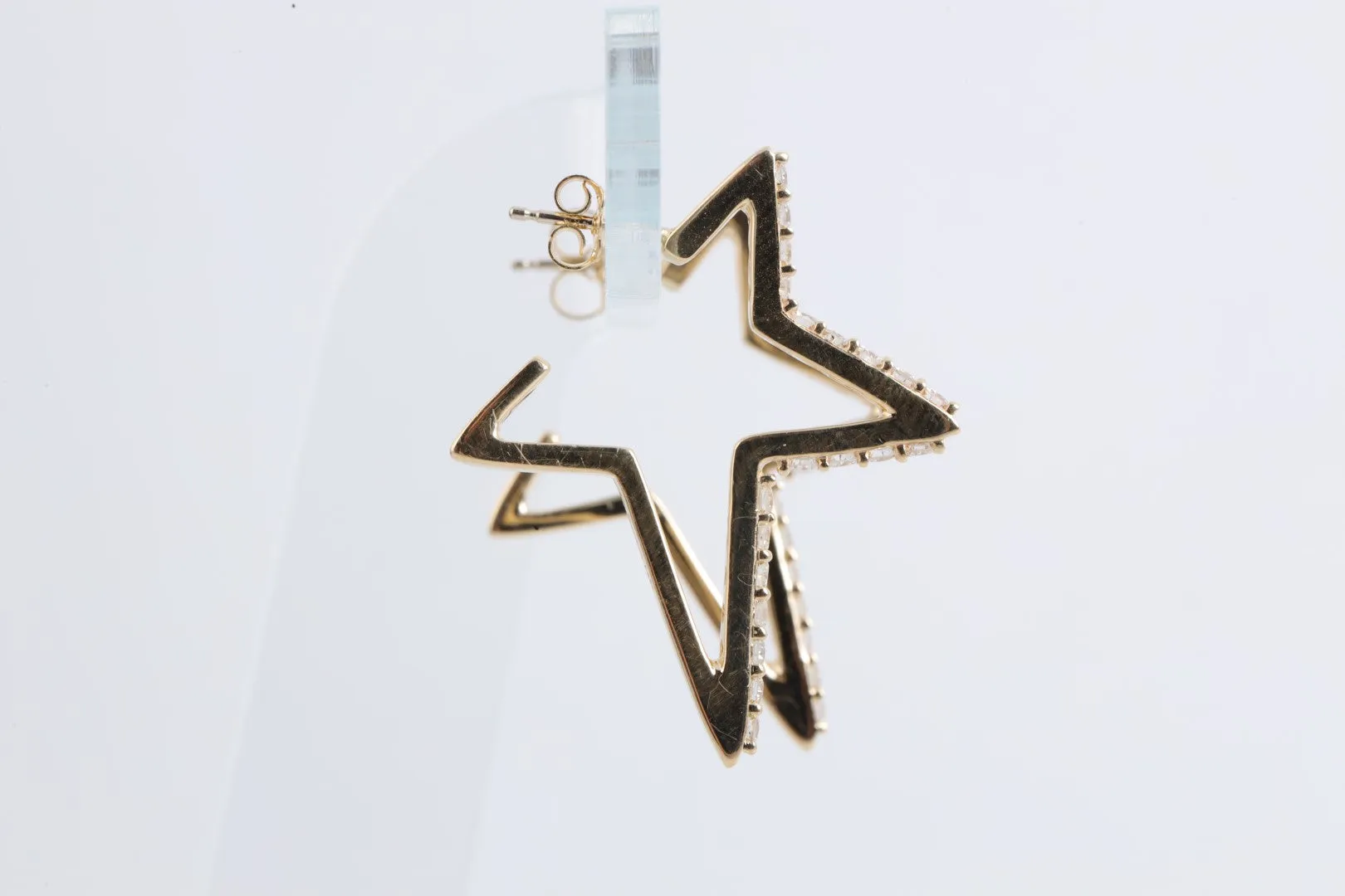 14k Yellow Gold 1.00tcw Diamond Star Earrings (6.01g.)