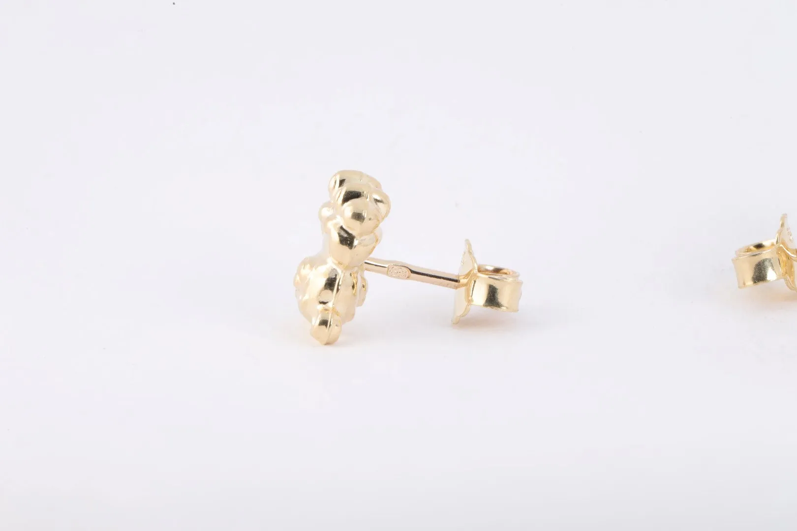 14k Yellow Gold Teddy Bear Stud Earrings (1.70g.)