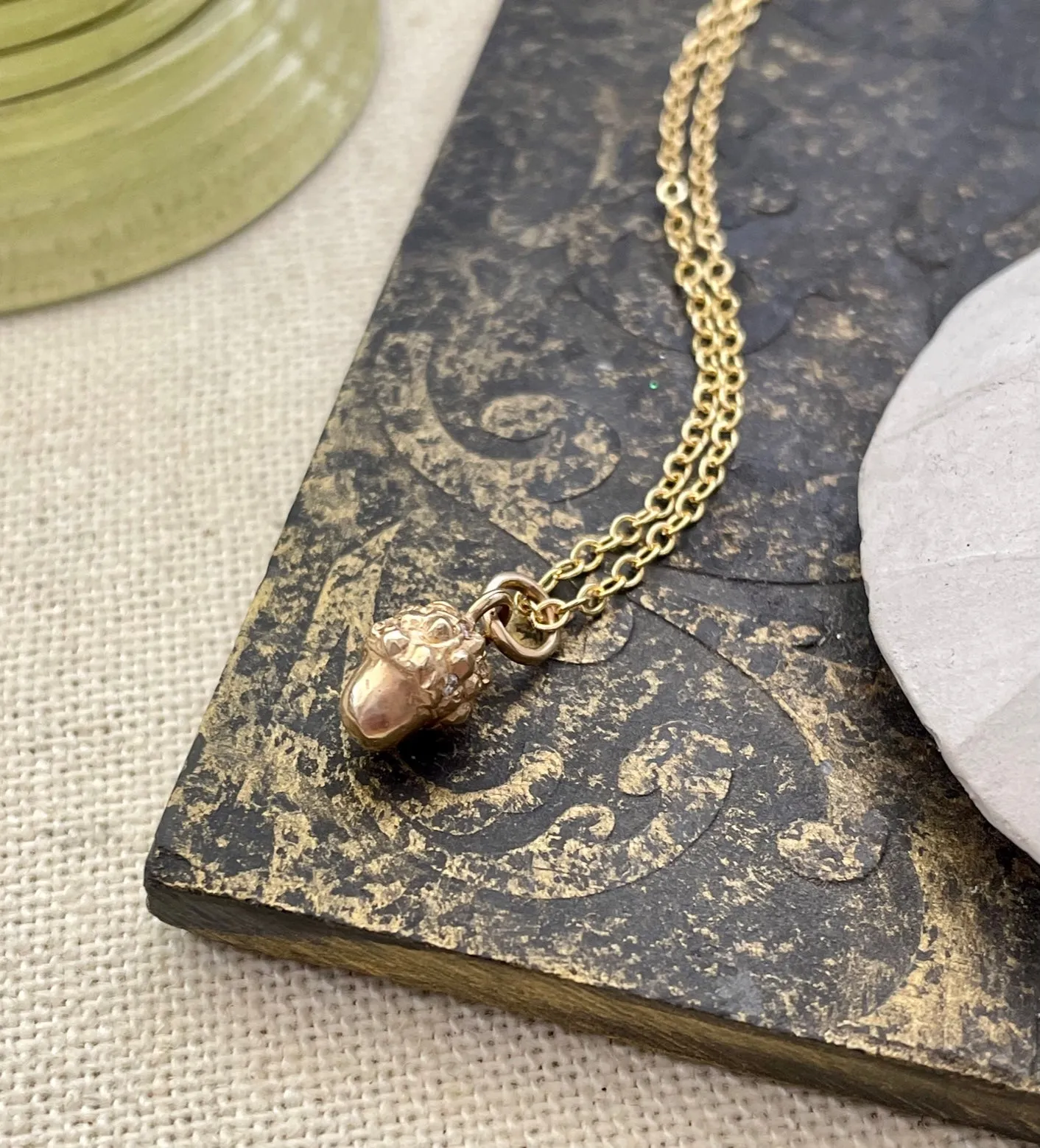 ACORN Necklace - 10k Gold