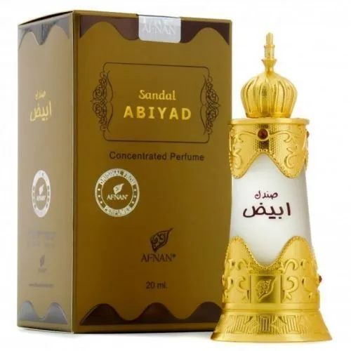 Afnan Sandal Abiyad , Conc Perfume oil, Attar for Unisex, 20 ml