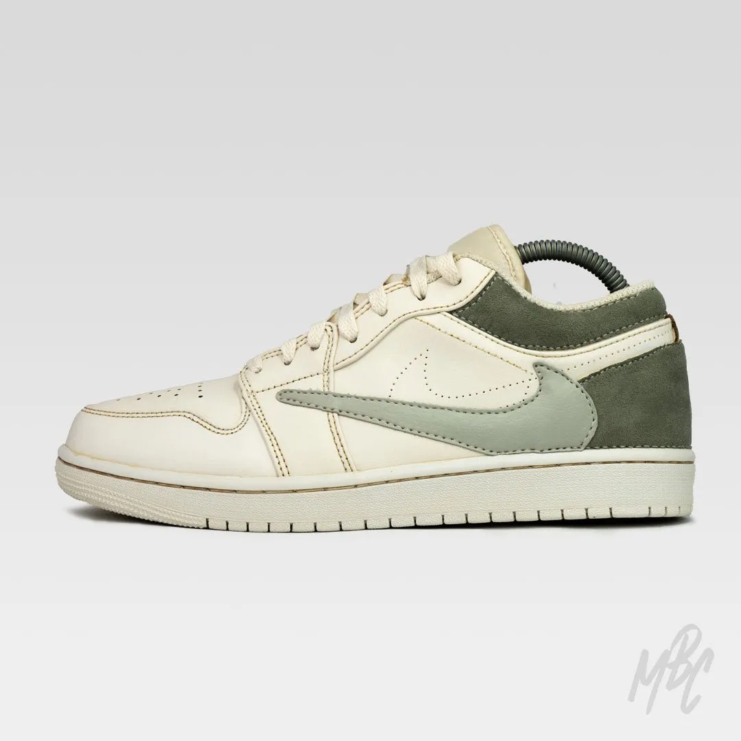 Aged Olive Reverse Swoosh - Jordan 1 Low Custom