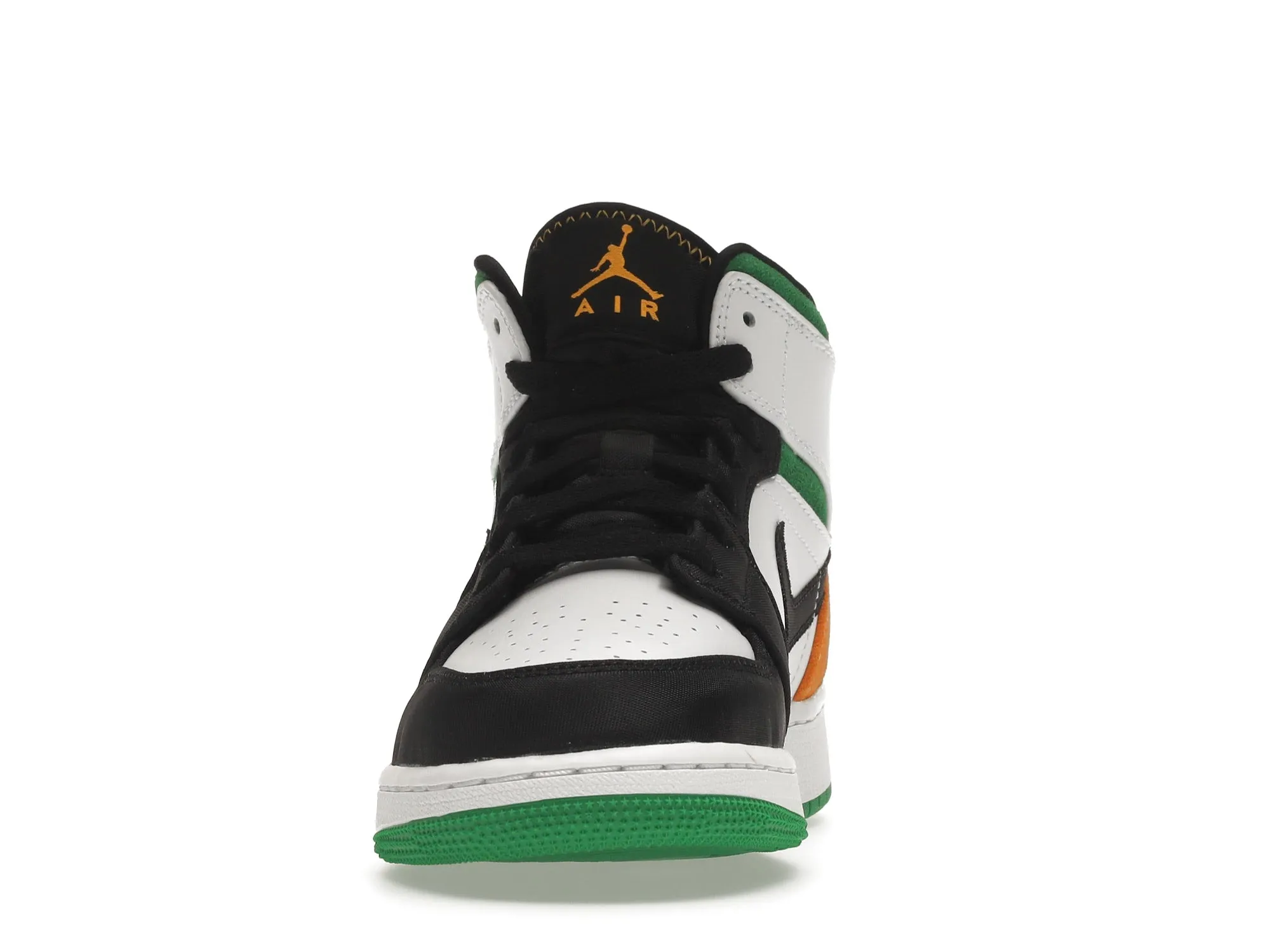 Air Jordan 1 Mid SE White Laser Orange Lucky Green (GS)