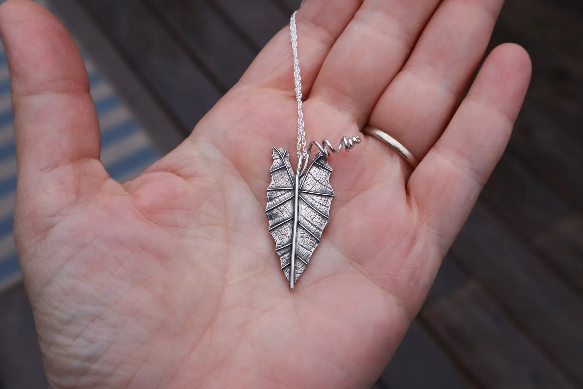 Alocasia Leaf Necklace