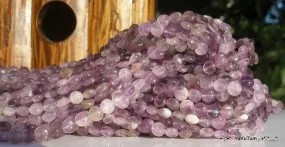 Amethyst 6x3mm Bon bon Gemstone Beads full strand 15.5 inches G45