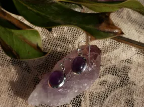 Amethyst Ariel Earrings - Oval