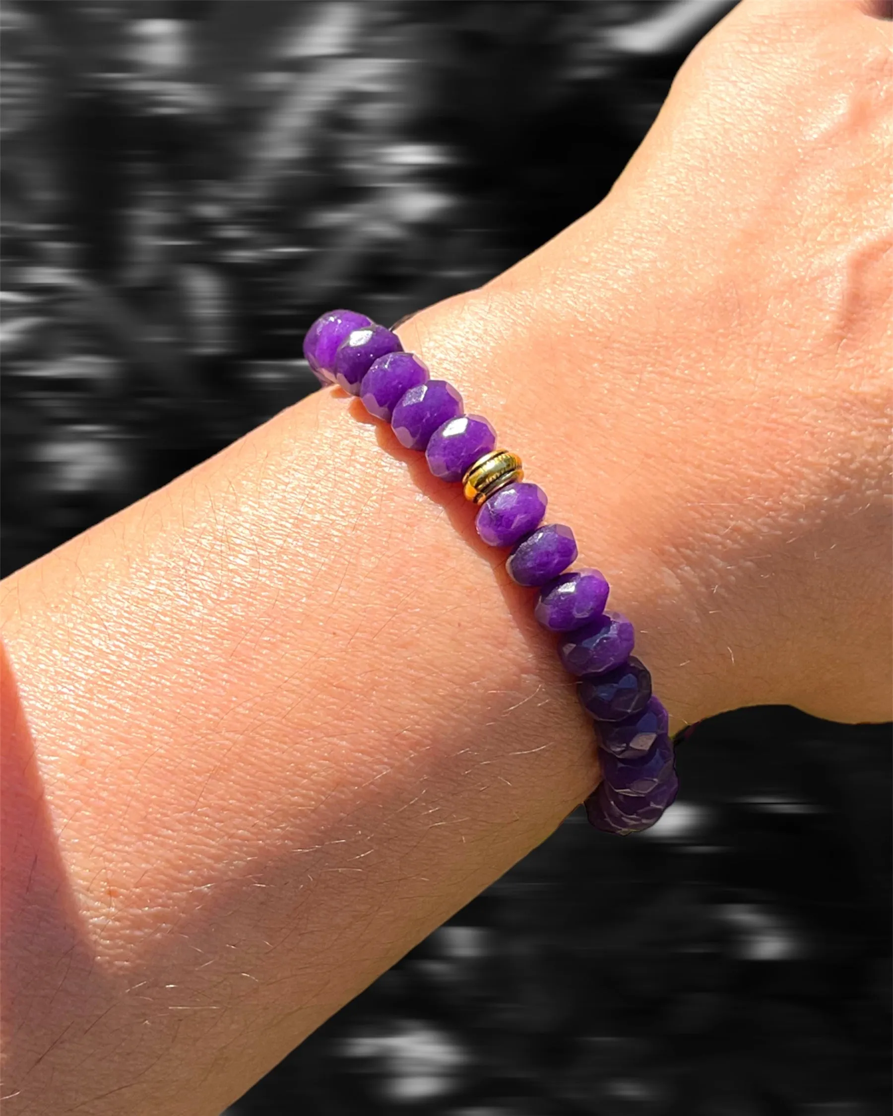 Amethyst Beaded Bracelet