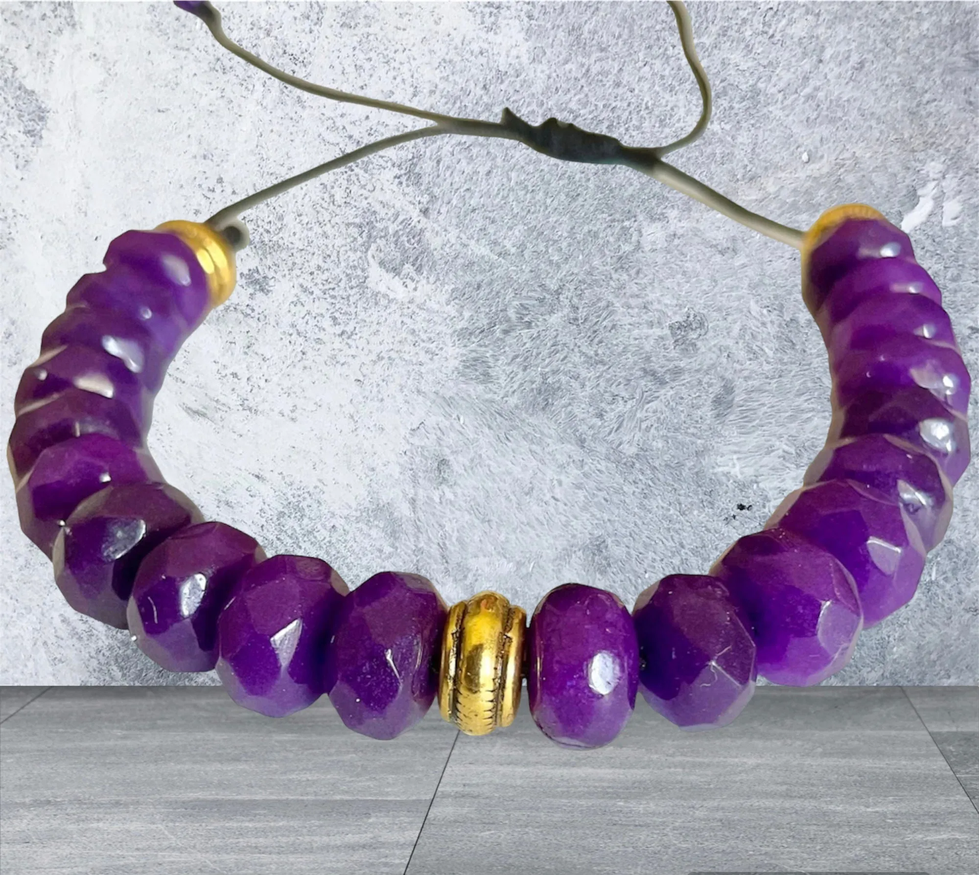 Amethyst Beaded Bracelet