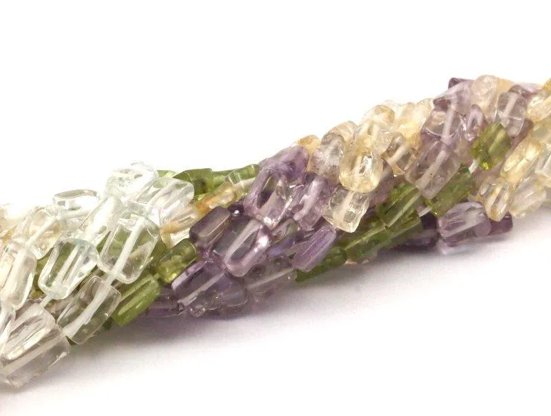 Amethyst Prehnite Citrine Gemstone Beads Full Strand T033