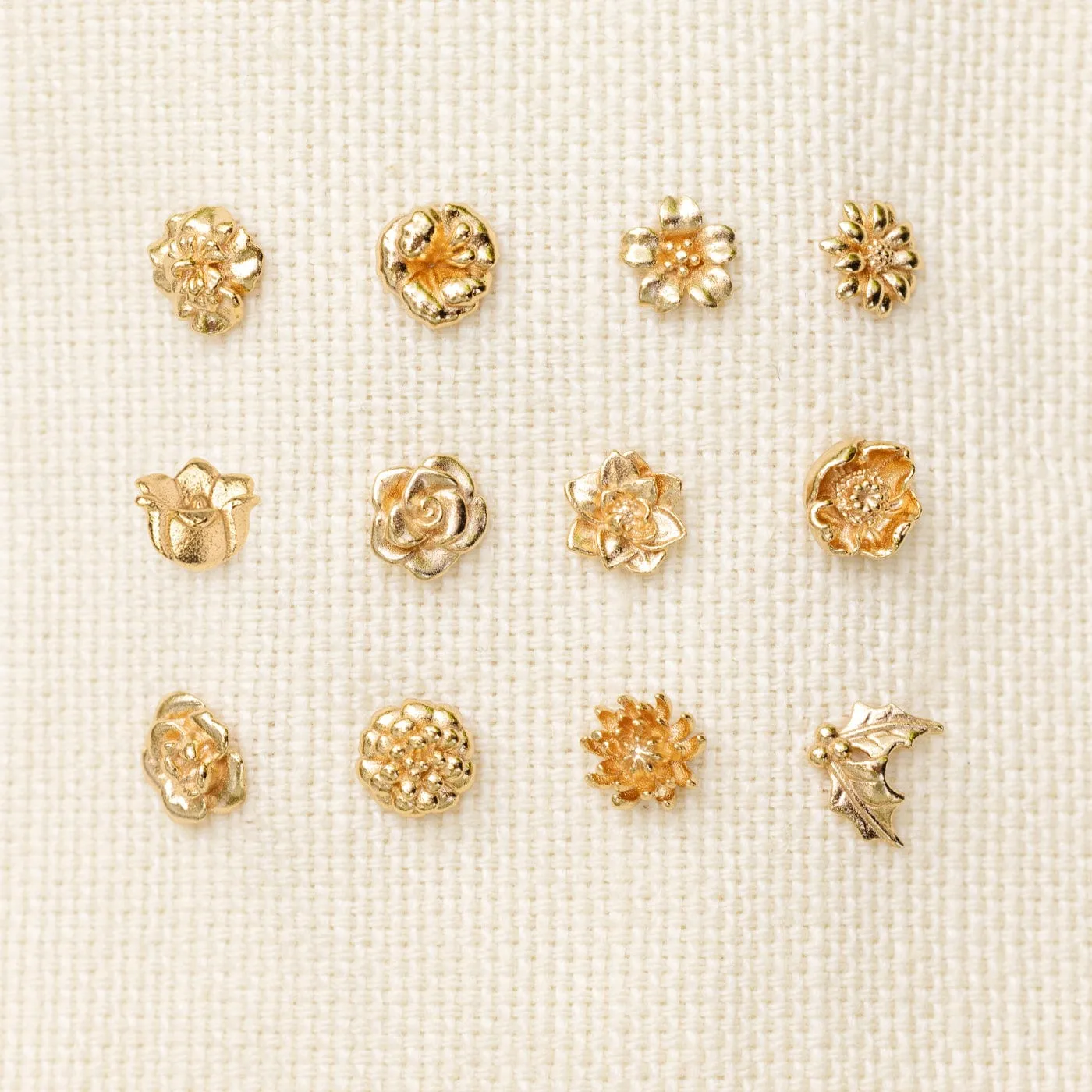 April Birth Flower Stud Earrings