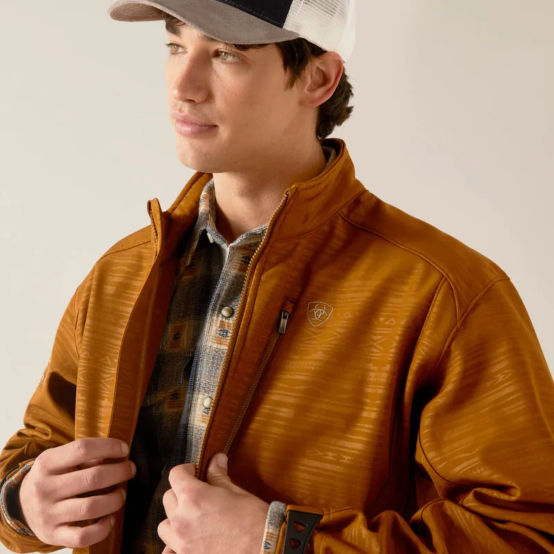 'Ariat' Men's Logo 2.0 Softshell Jacket - Chestnut Embossed