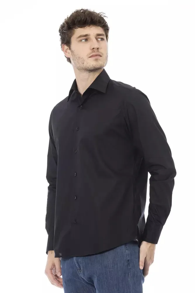 Baldinini Trend Black Cotton Men Men's Shirt