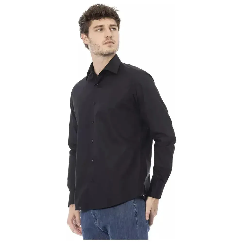 Baldinini Trend Black Cotton Men Shirt