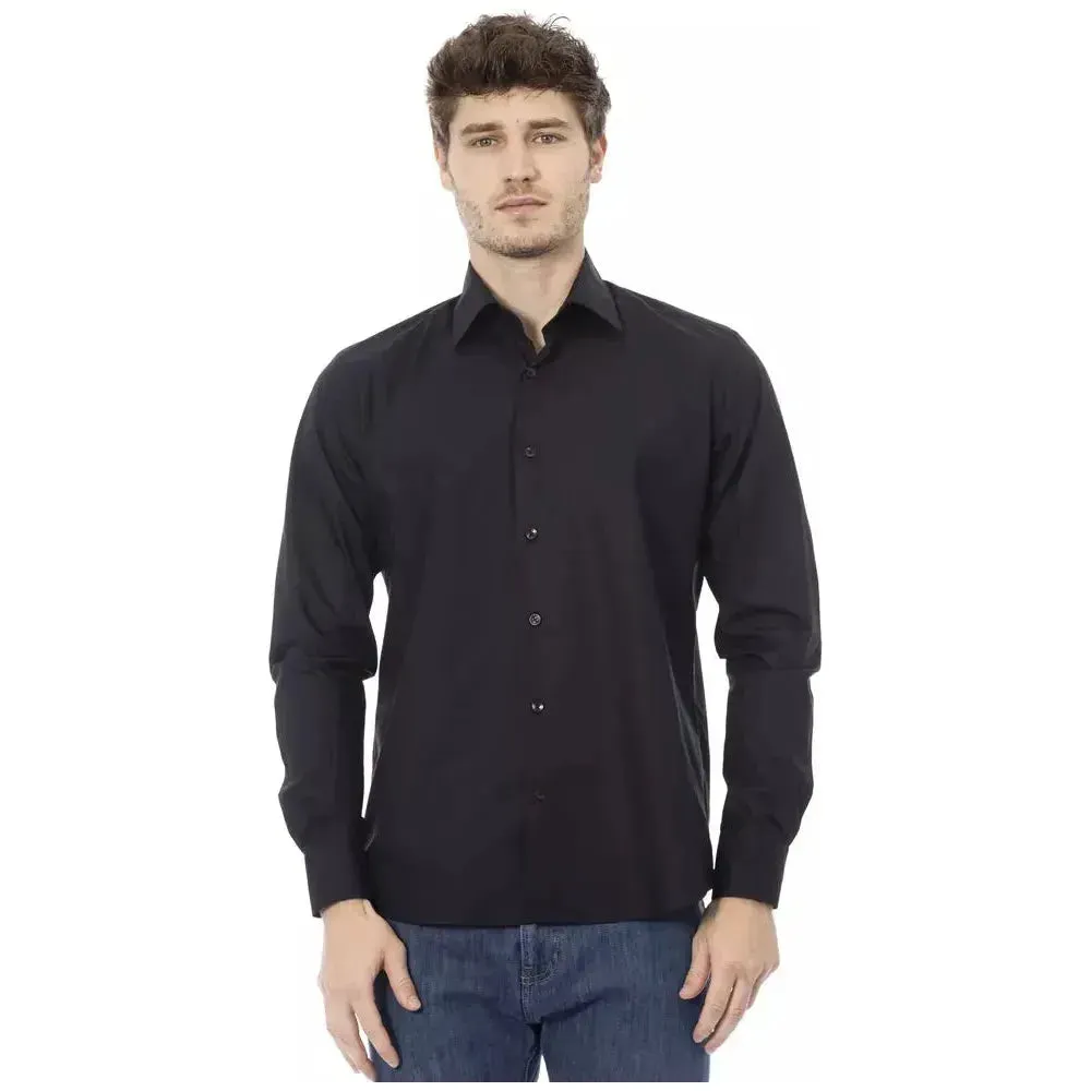 Baldinini Trend Black Cotton Men Shirt