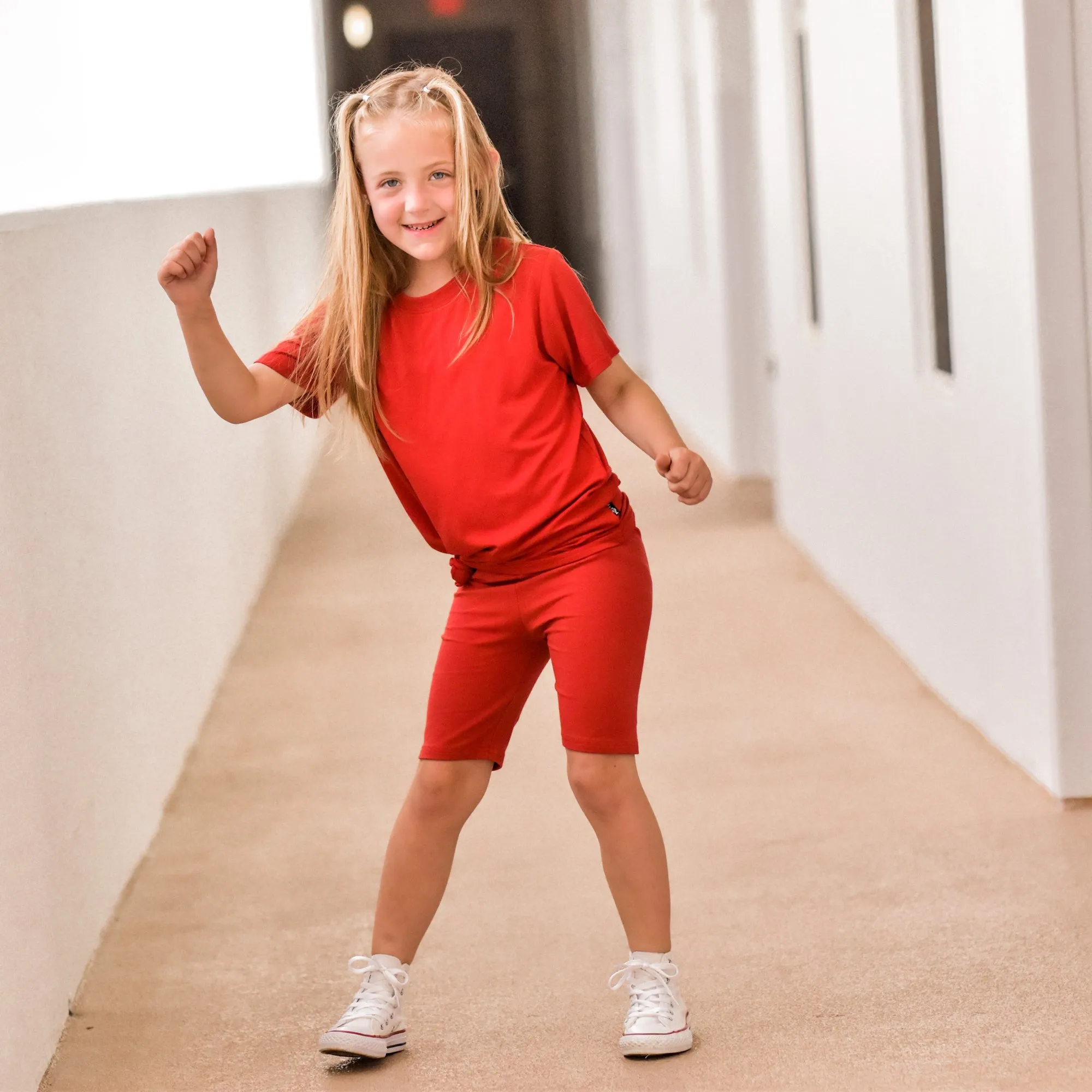 BAMBOO BASIC TEE- Red