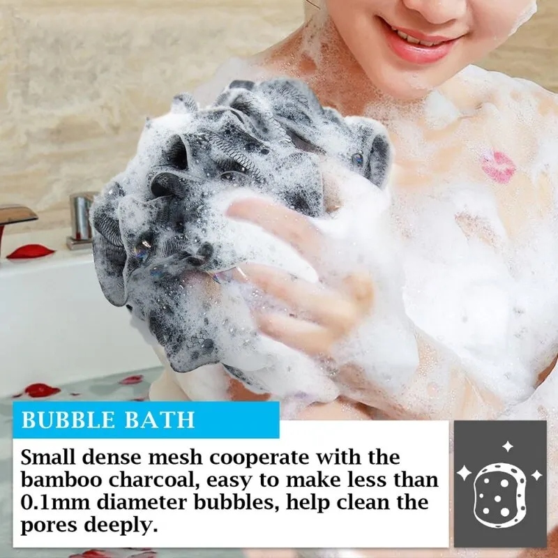 Bamboo Charcoal Bath Ball Bath Flower Bath Loofah Sponge