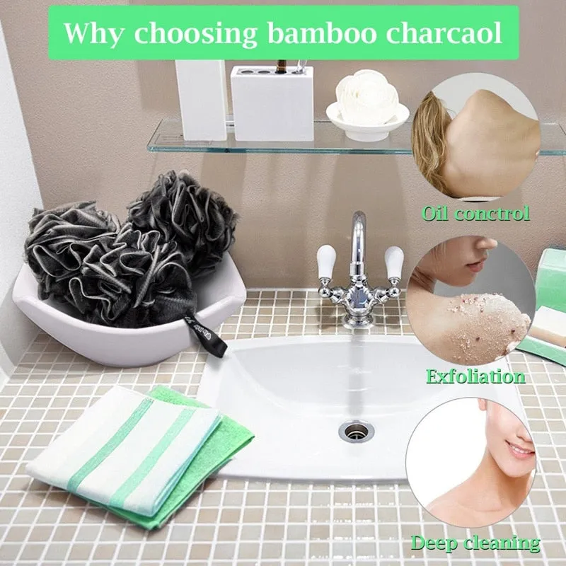 Bamboo Charcoal Bath Ball Bath Flower Bath Loofah Sponge