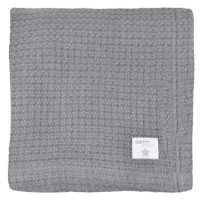 Bamboo knitted blanket - pebble