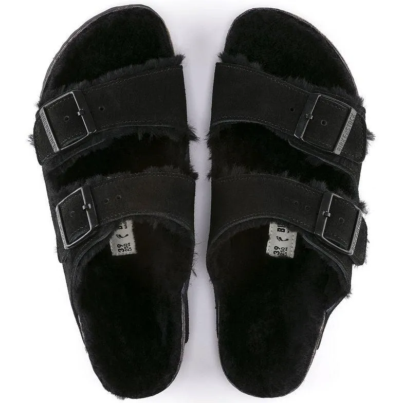 Birkenstock Women's Arizona Shearling - Black Suede