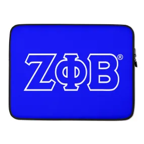 Blue ΖΦΒ Laptop Sleeve