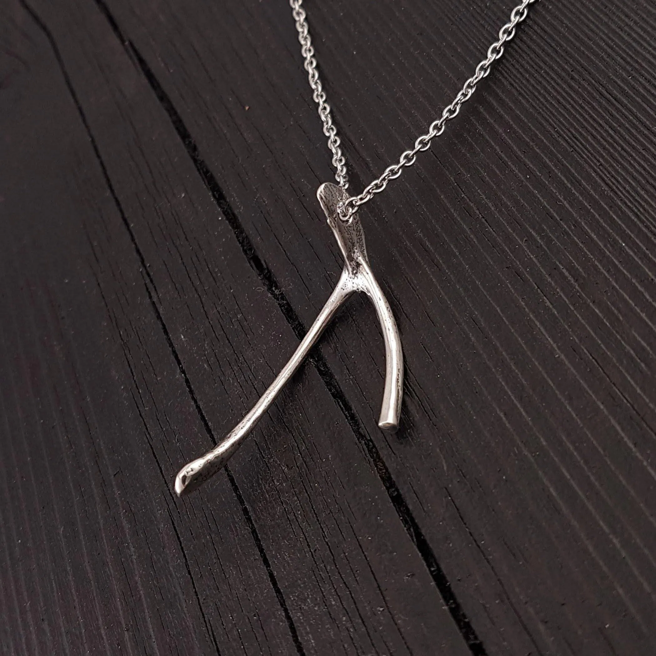 Broken Wishbone Necklace