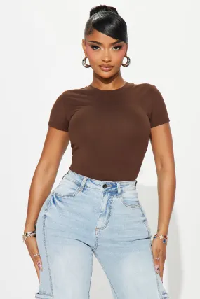 Camilla Classic Fit Crew Neck Tee - Brown