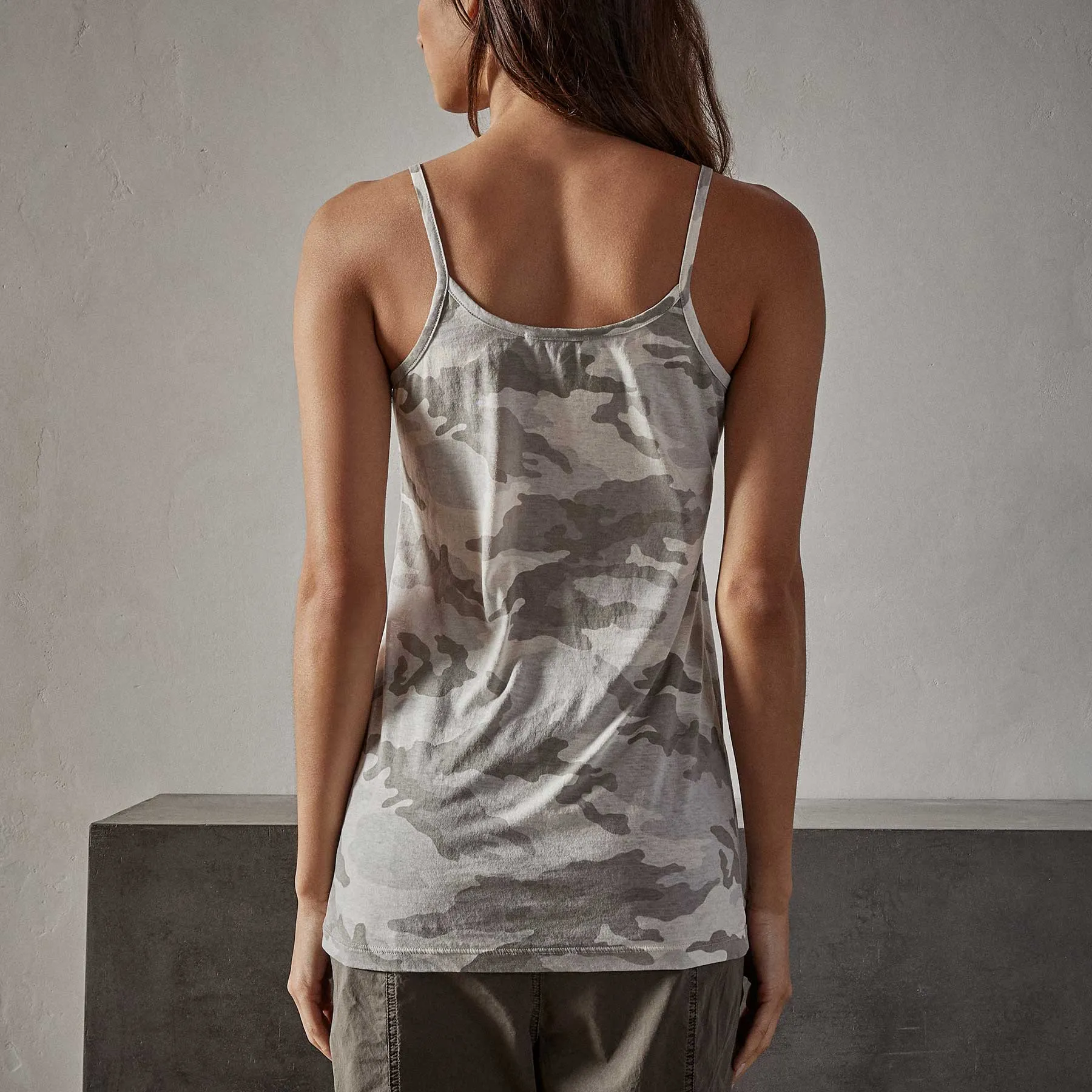 Camo Clear Jersey Camisole - Dust Camo