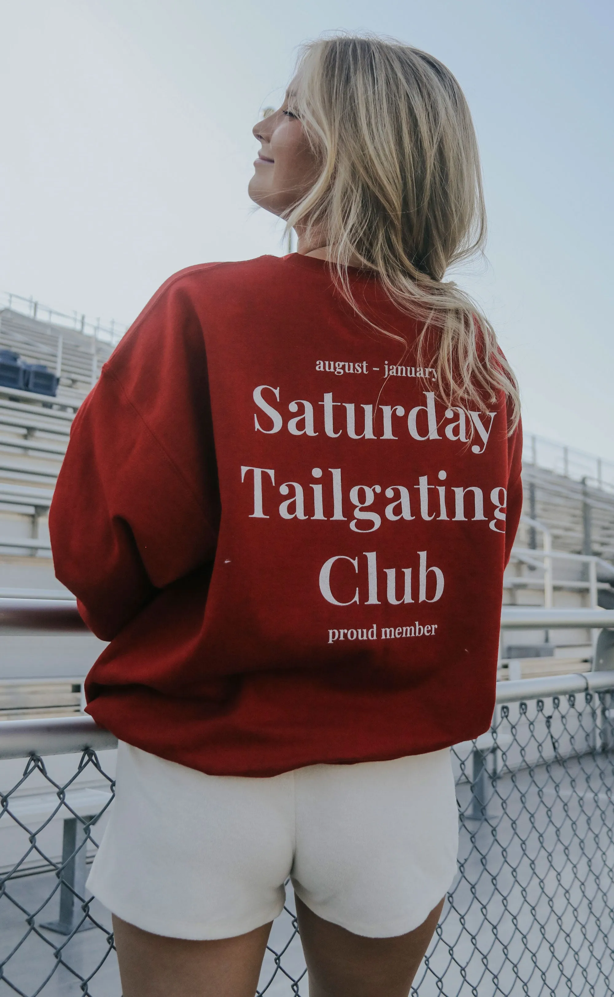 charlie southern: saturday tailgating club sweatshirt - red