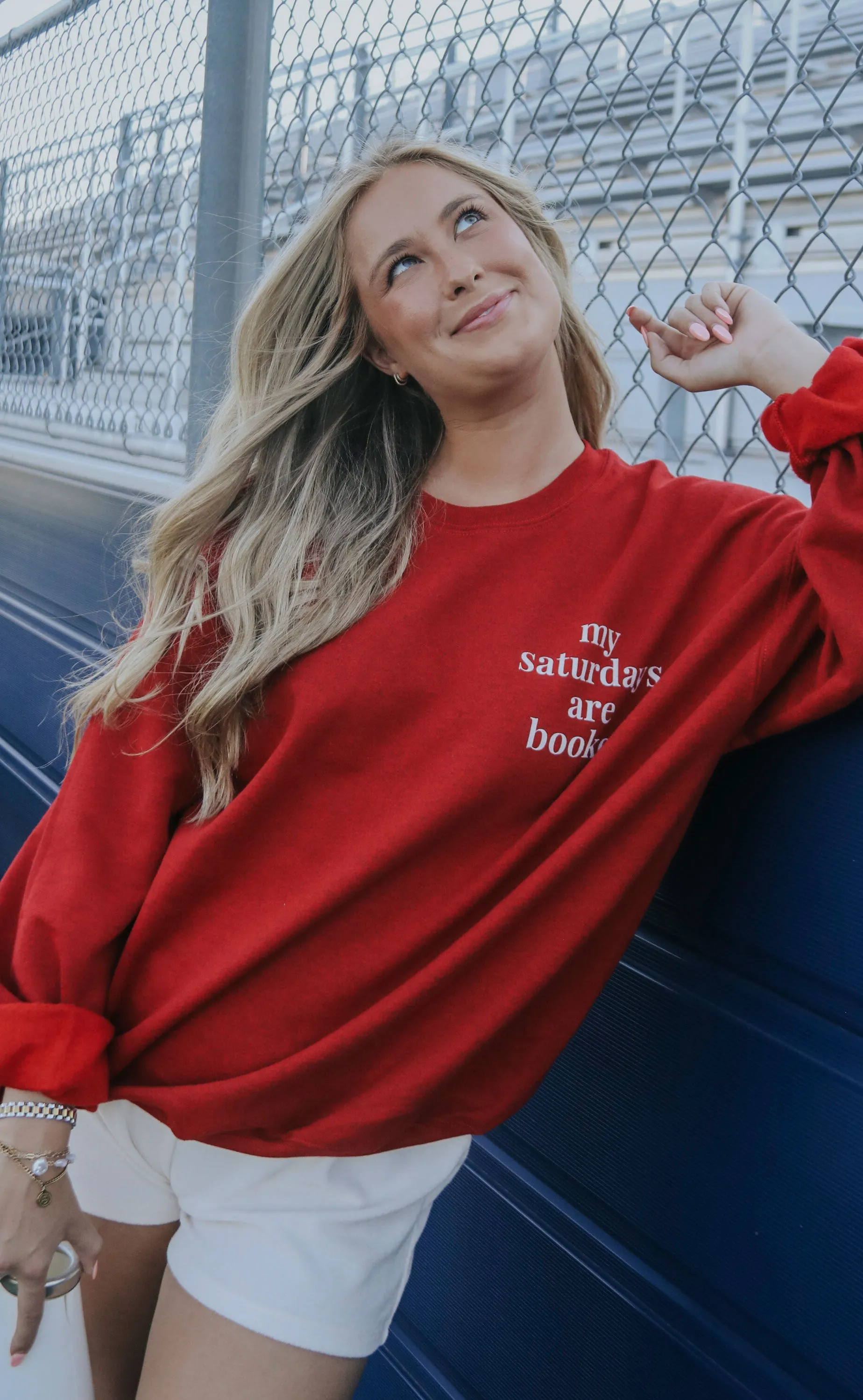 charlie southern: saturday tailgating club sweatshirt - red