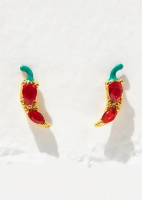 Chili Pepper Stud Earrings