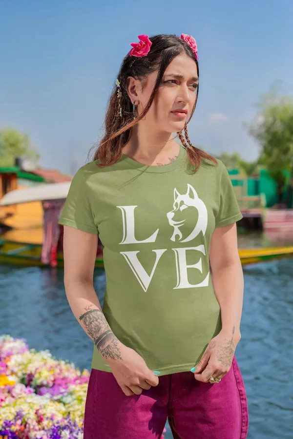 Classic Organic Shirt Women Frontdruck / Love