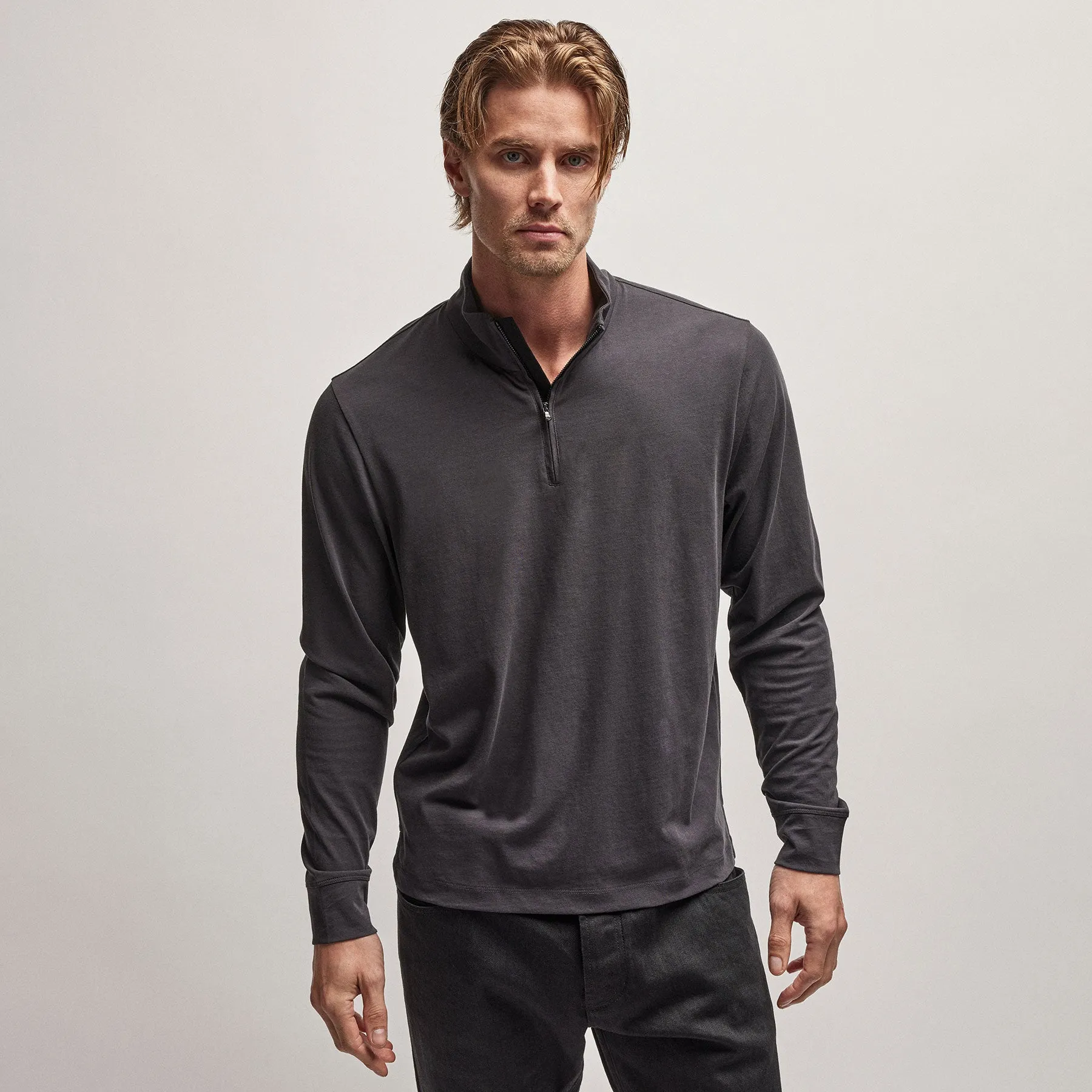 Clean Finish Jersey Half Zip - Magma