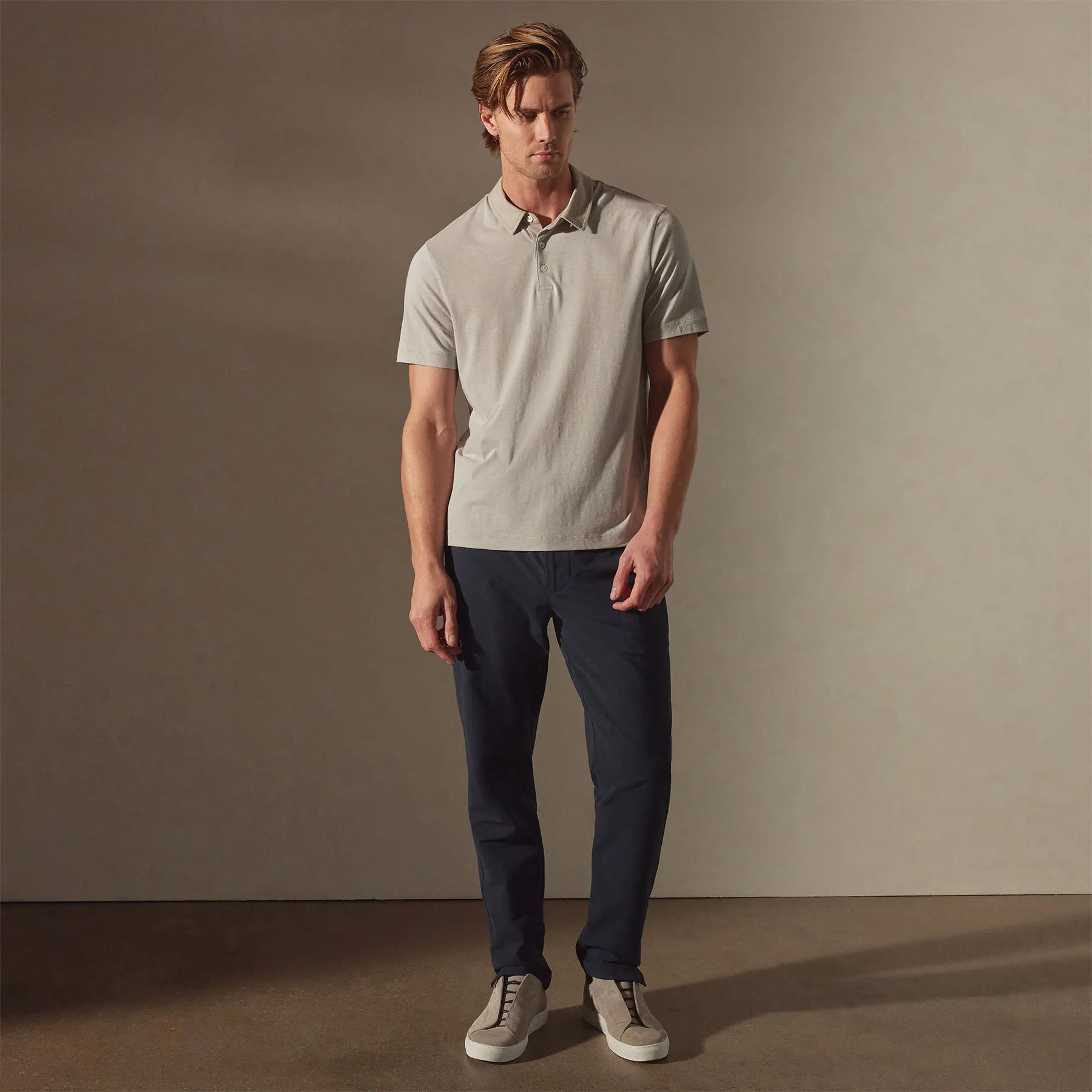 Clean Finish Jersey Polo - Fog/Dapple