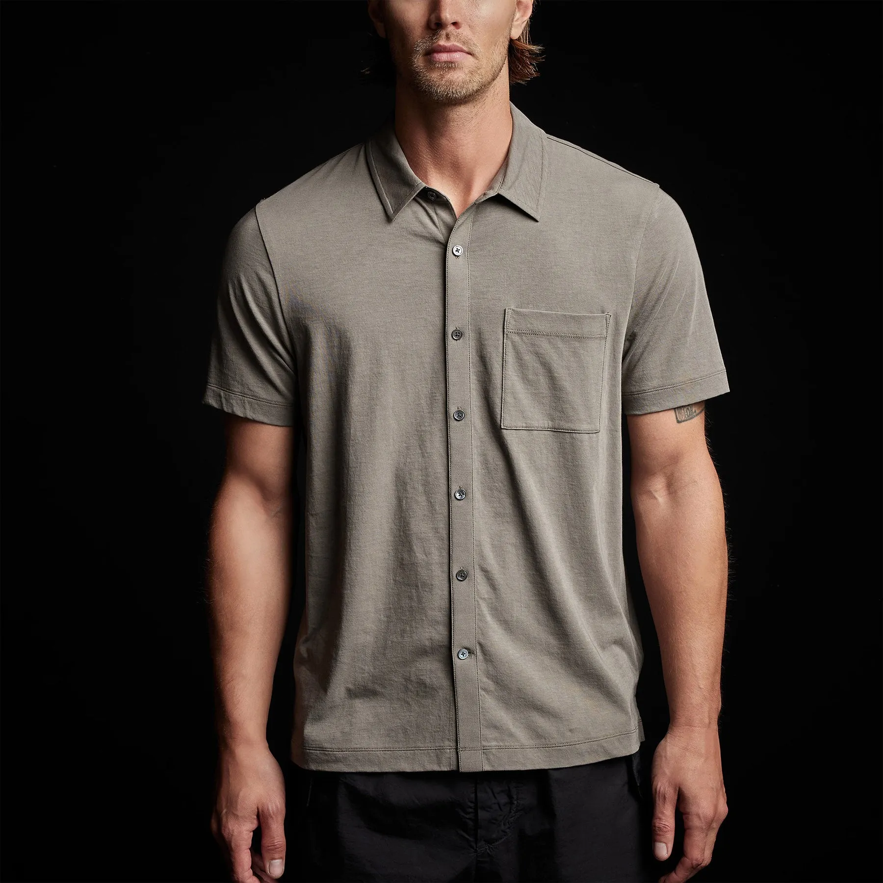 Clean Finish Short Sleeve Shirt - River Rock