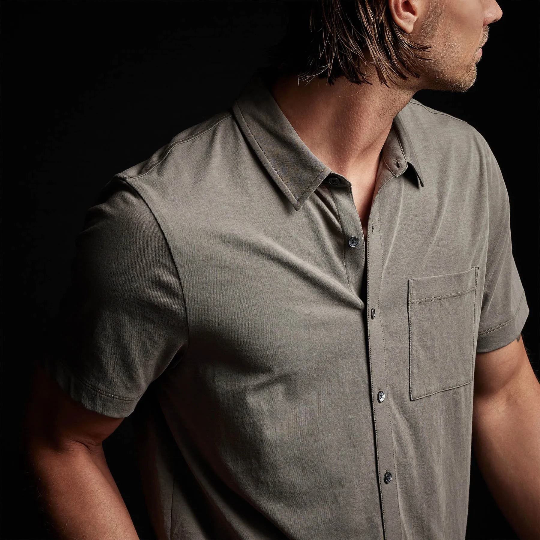 Clean Finish Short Sleeve Shirt - River Rock