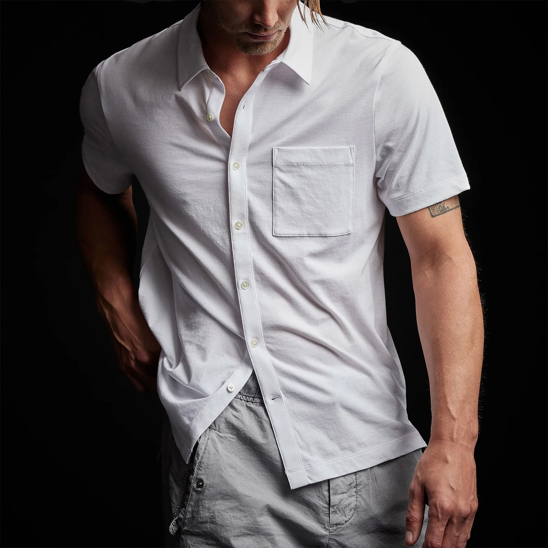 Clean Finish Short Sleeve Shirt - White