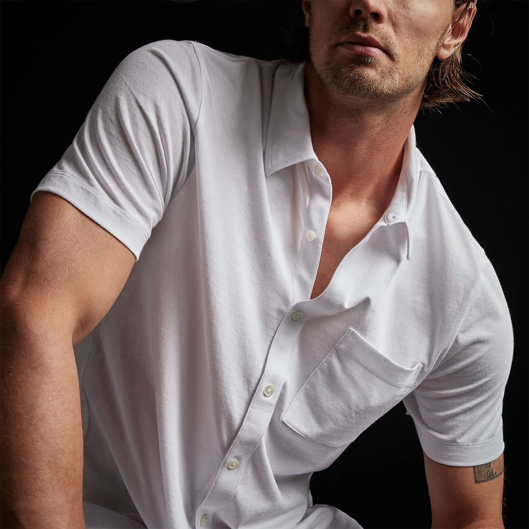 Clean Finish Short Sleeve Shirt - White