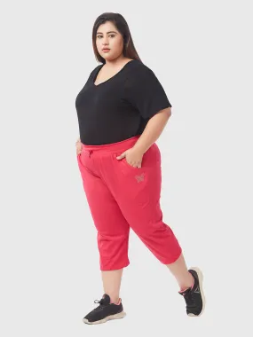 Cotton Capris For Women - Half Capri Pants - Pink