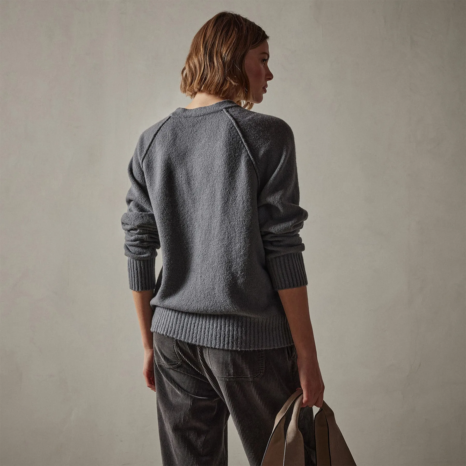 Cotton Cashmere Blend Pullover - Flint