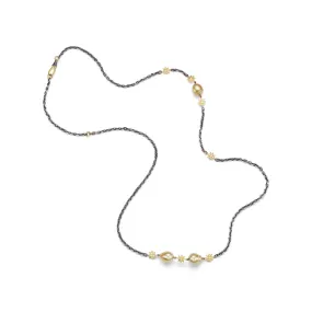 COUNT YOUR LUCKY STARS GOLDEN SOUTH SEA PEARL STATEMENT CHAIN