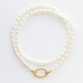 Double Wrap Sunray Pearl Bracelet