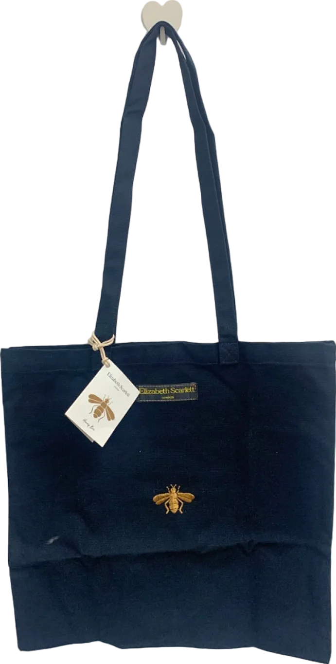 Elizabeth Scarlett Navy Honey Bee Tote Bag