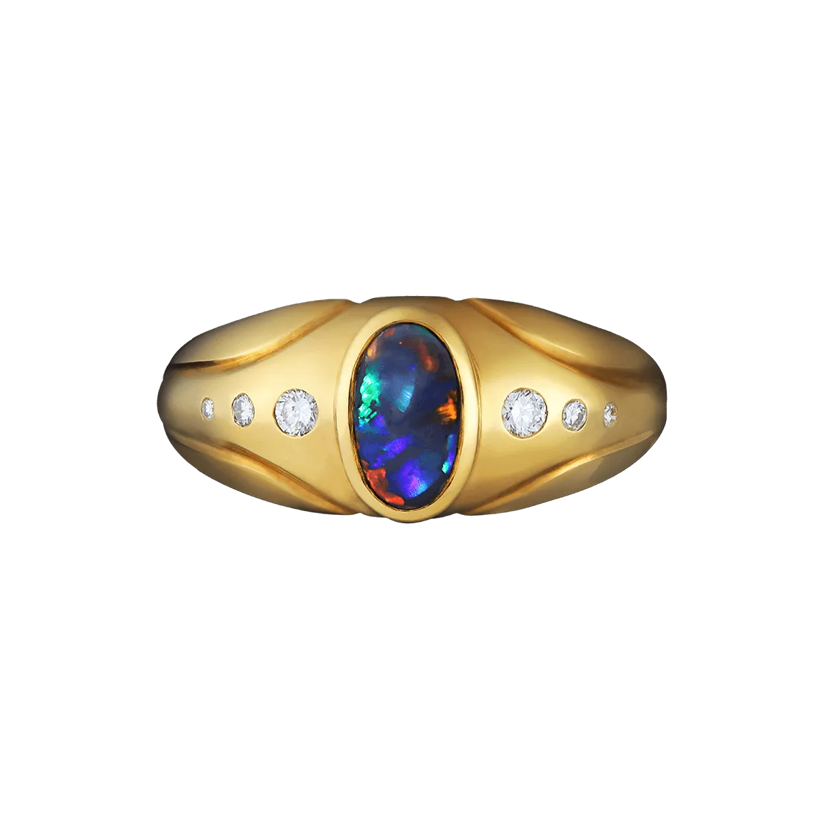 Elven Black Opal Ring