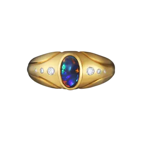 Elven Black Opal Ring