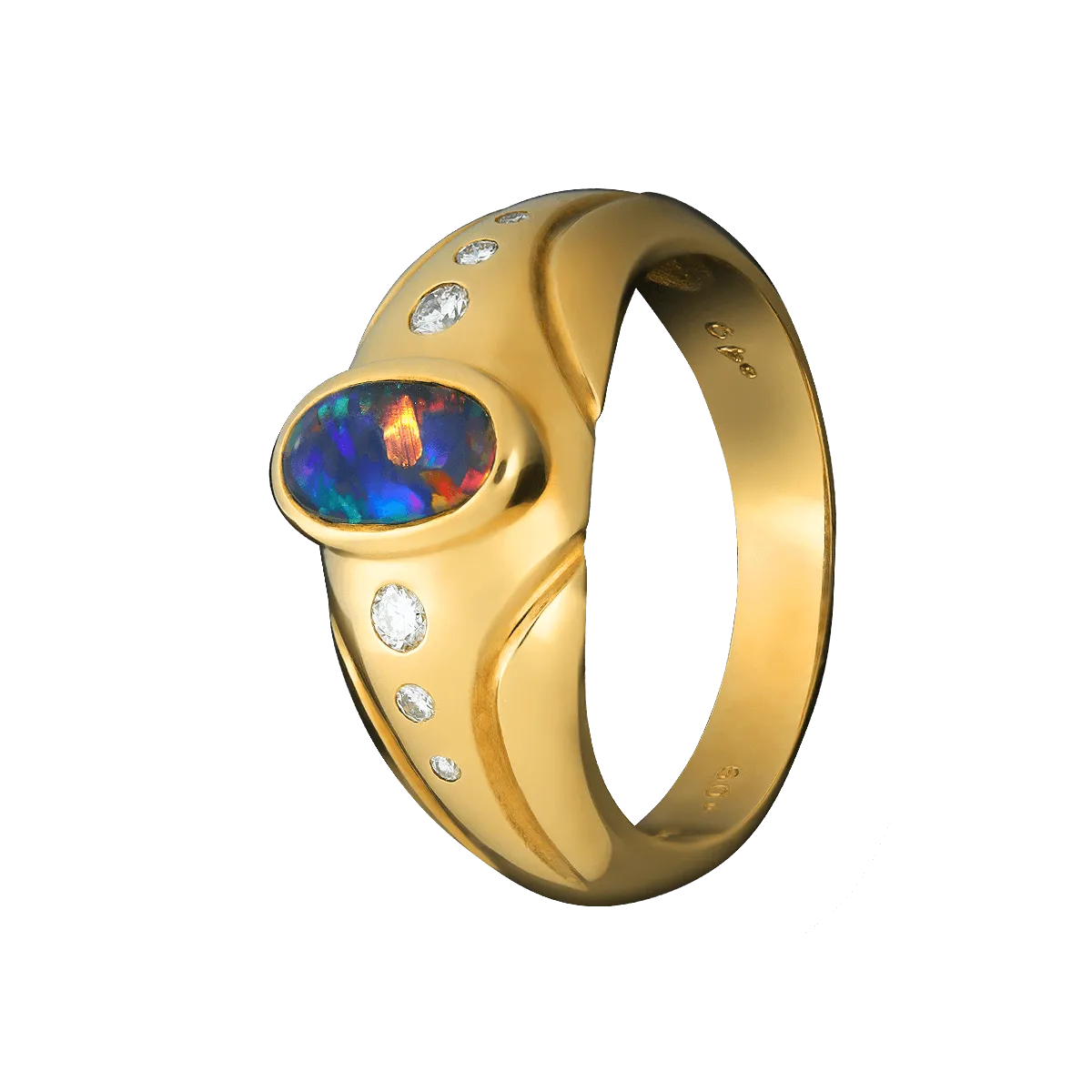 Elven Black Opal Ring