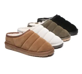 EVERAU Ultra Puffer Style Women Sheepskin Slippers