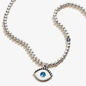 Evil Eye Crystal Charm Beaded Necklace