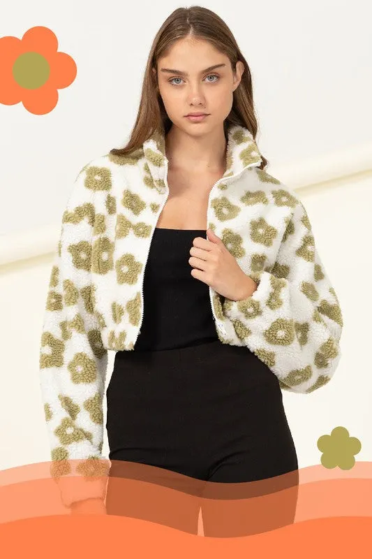 Floral Fur Jacket