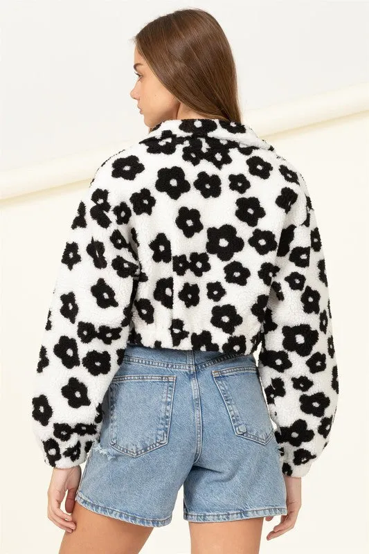 Floral Fur Jacket