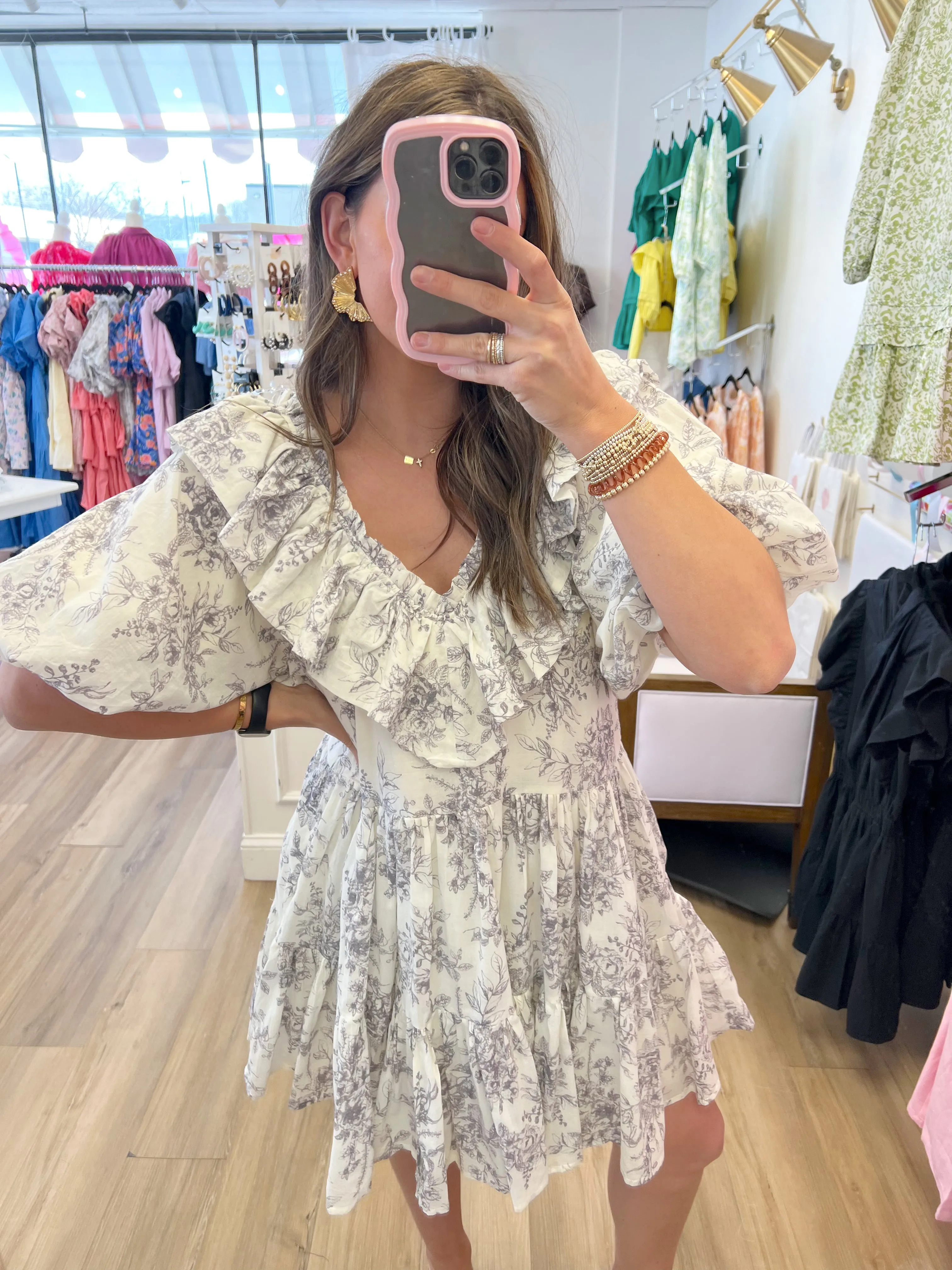 Flounce Floral Mini Dress